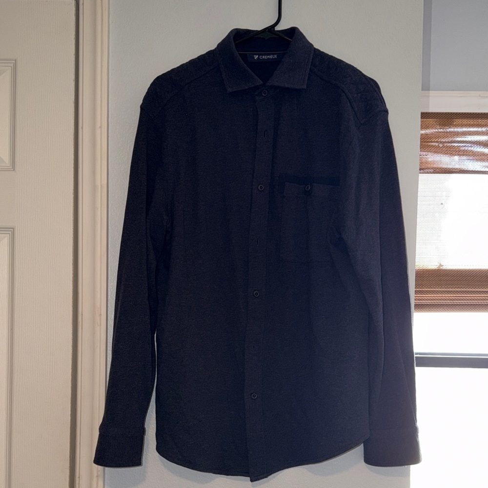 Daniel Cremieux Men's Long Sleeve Button-Down Shirt - Dark Navy